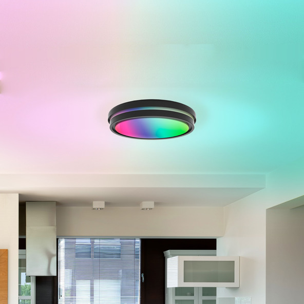 Lampă de tavan LED inteligentă Kea albă+coloră, Ø 42 cm