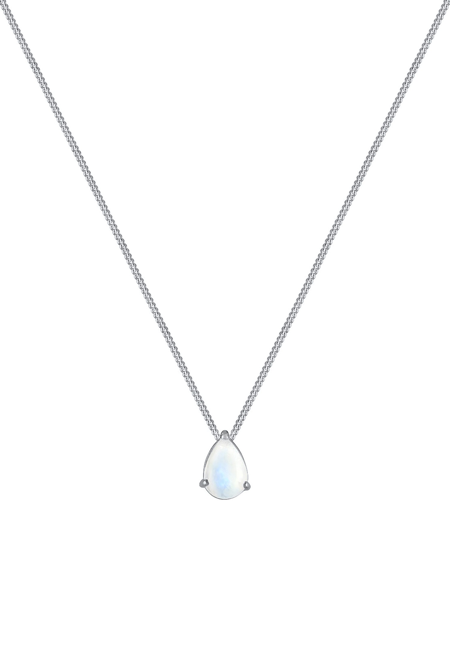 Elli Femmes Pendentif Goutte Élégant avec Pierre de Lune en Argent Sterling 925 Plaqué Or