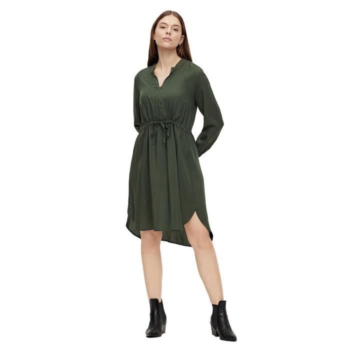 Robe d'allaitement MLZION LIA à manches longues - MAMALICIOUS - Femme - Vert - Livaeco par Birla Cellulose
