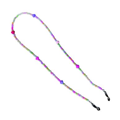 Wells brillesnor med perler og hjerter, 1 enhet.