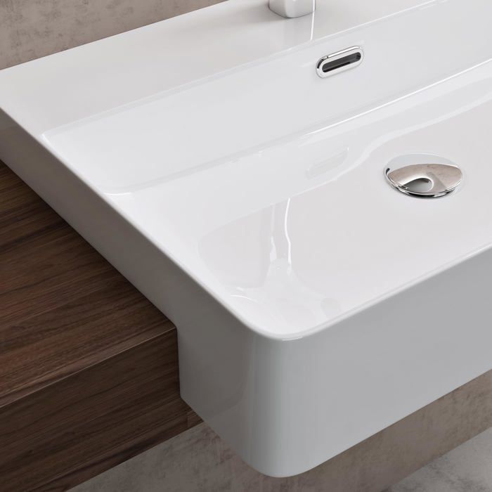 Lavabo rectangular de cerámica blanco para baño doporro Brüssel702 50,5x42,5x12,5cm