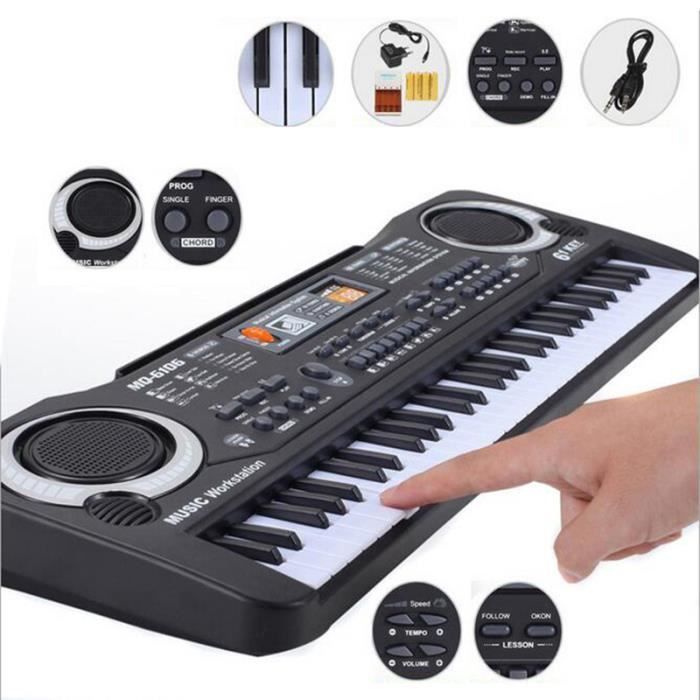 Tastiera elettronica a 61 tasti per bambini con altoparlante e microfono: un regalo perfetto per bambine e bambini per Natale e compleanni.
