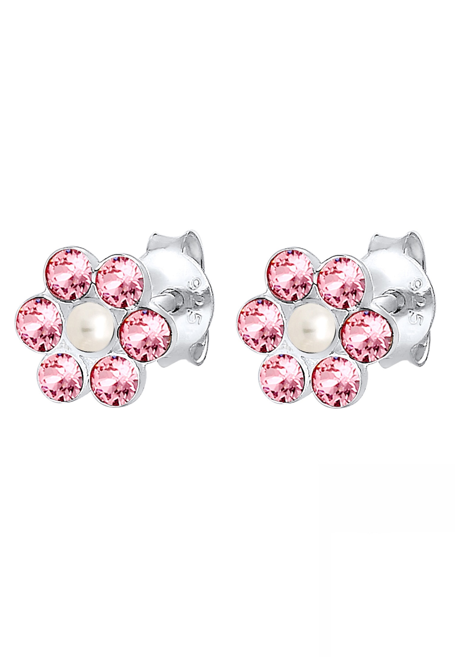 Elli Kinder Blume Floral Kristall 925 Silber