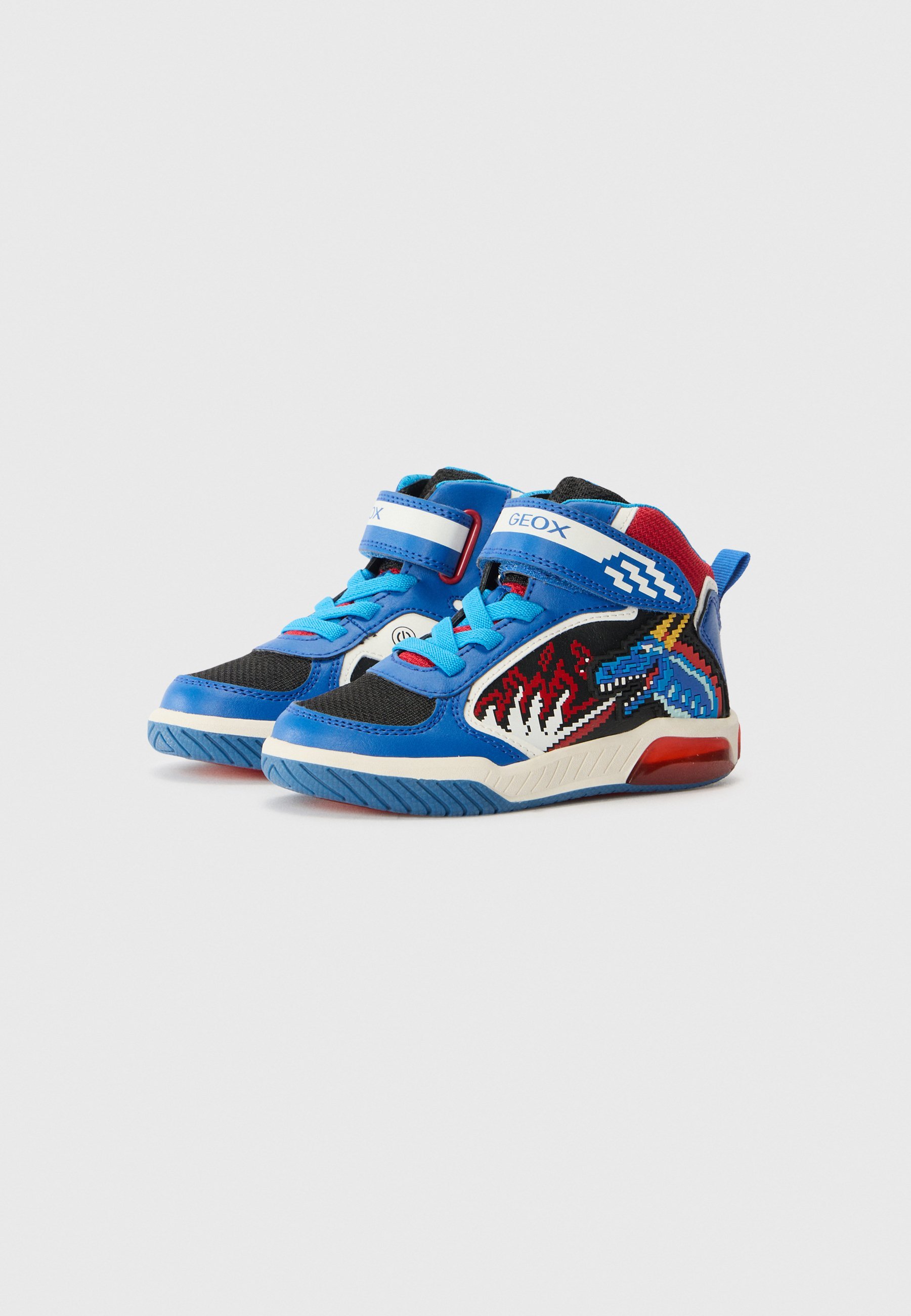 Geox INEK - Scarpe da ginnastica alte - blu royal/rosso