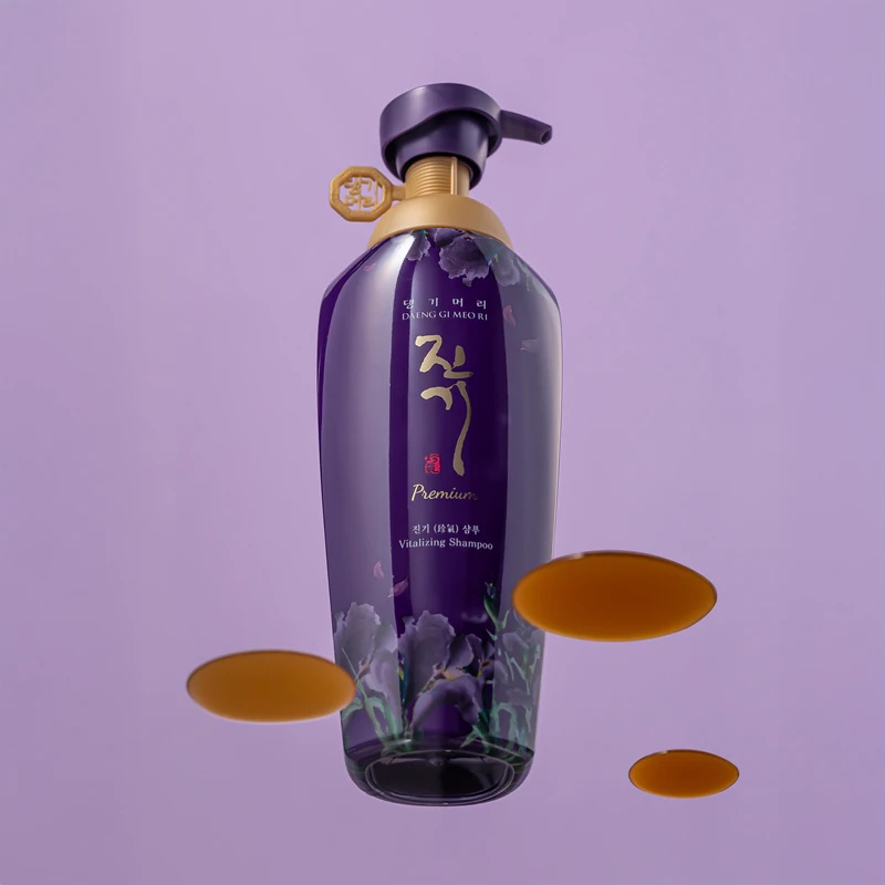 DAENG GI MEO RI Jin Gi Premium Vitalizing Shampoo atjaunojošs šampūns ļoti bojātiem matiem, stimulē matu augšanu