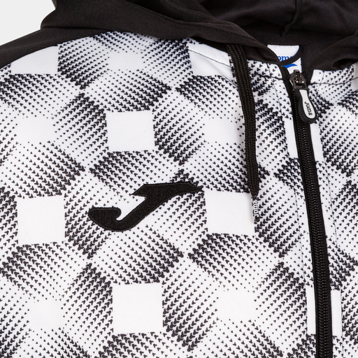  Chaqueta Con Capucha Joma Supernova Iii Negro Blanco