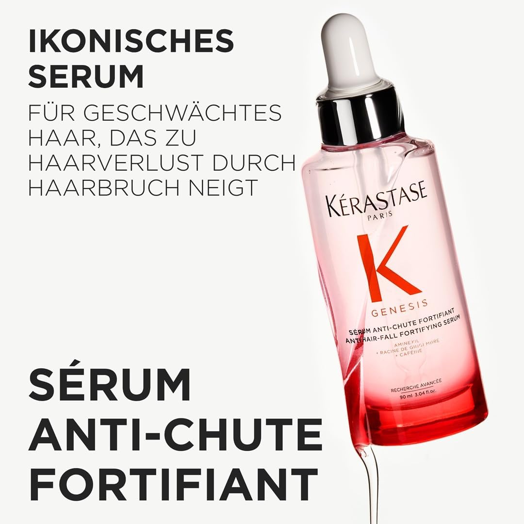 Kérastase Genesis Sérum Anti-Chute Fortifiant, Stärkende Haarkur für feines und brüchiges Haar, Gegen Haarausfall und Haarbruch