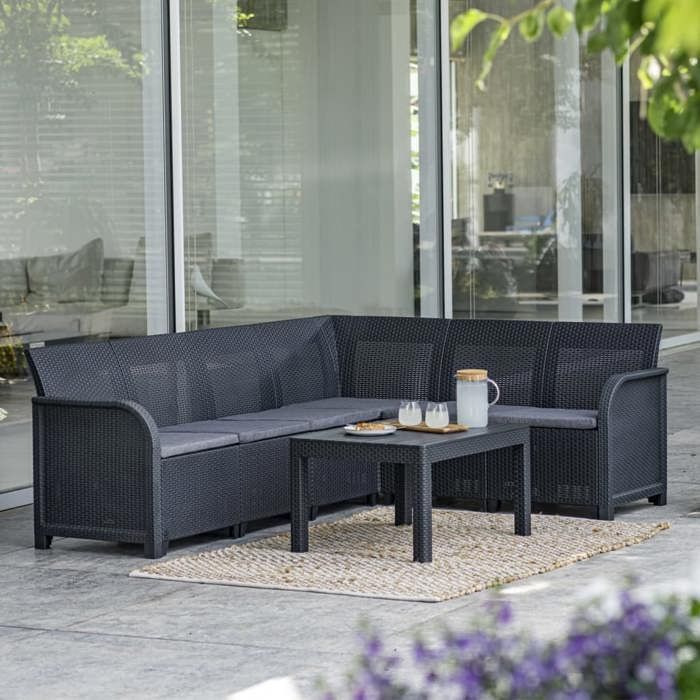 Mesa de jardín Keter Rosalie Graphite 441304