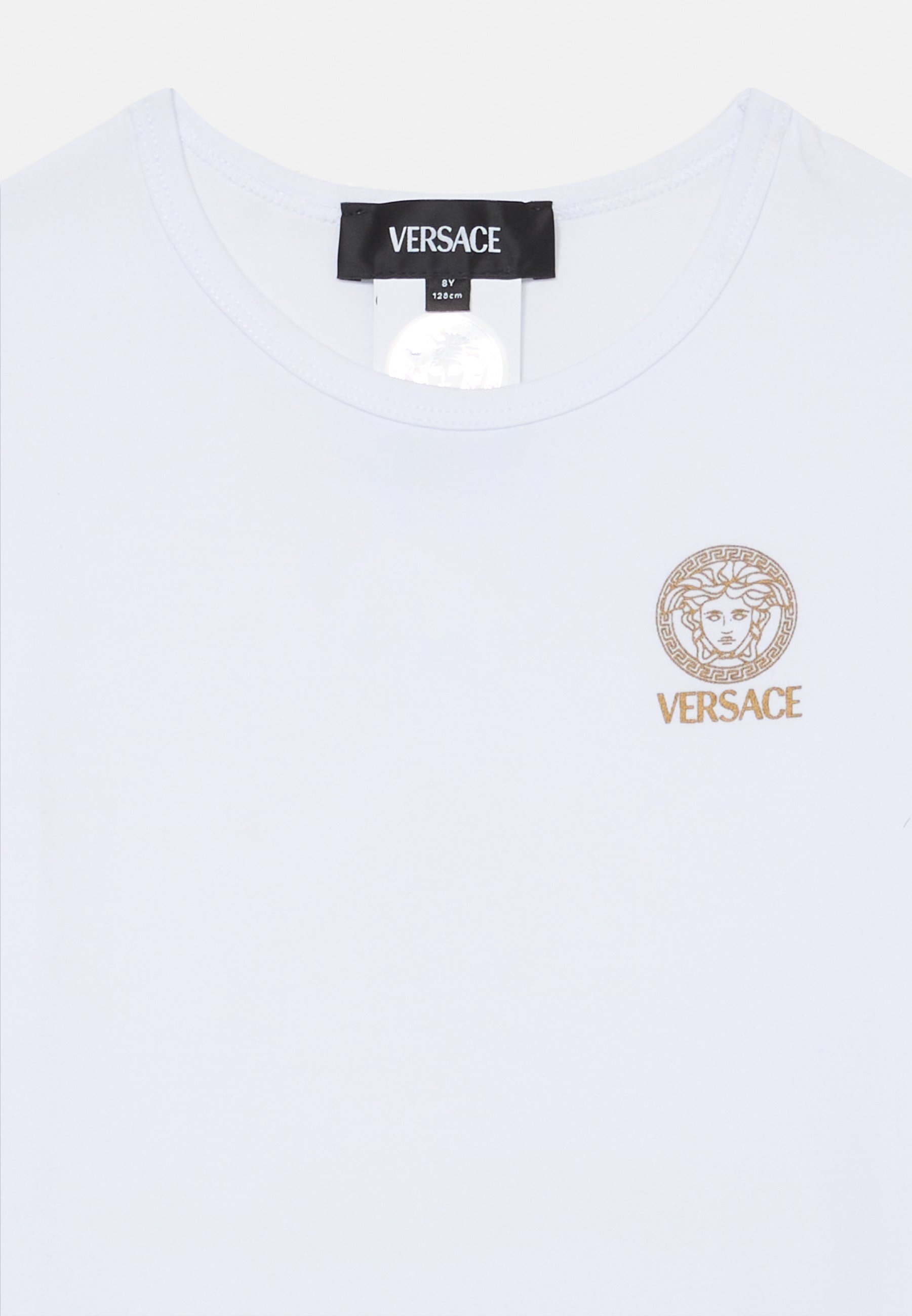 Versace TOPEKA STRETCH NOUVEAU LOGO UNISEXE - T-shirt basique - blanc ottico