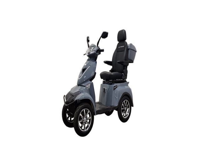 Scooter elettrico Electroride FASTI 4 MAX da 1000 watt a 4 ruote per persone con mobilità ridotta, omologato per la circolazione stradale, giallo, con tetto