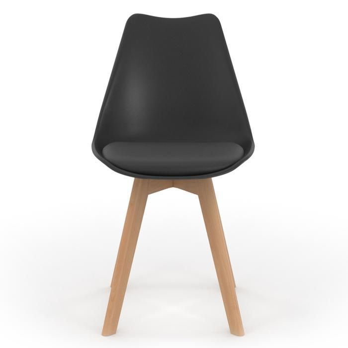 IDMARKET Lot de 6 chaises de salle à manger SARA scandinaves noir