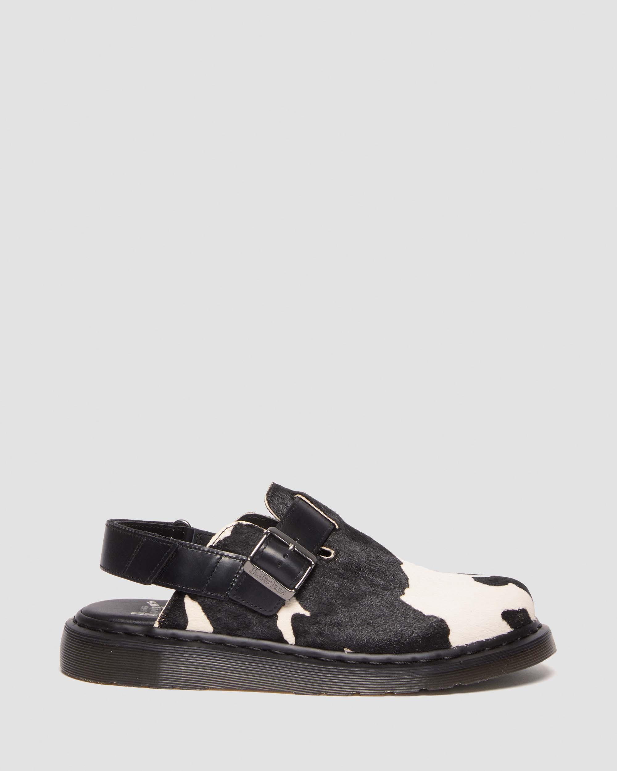 Jorge II Hair-on Animal Print Slingback Mules