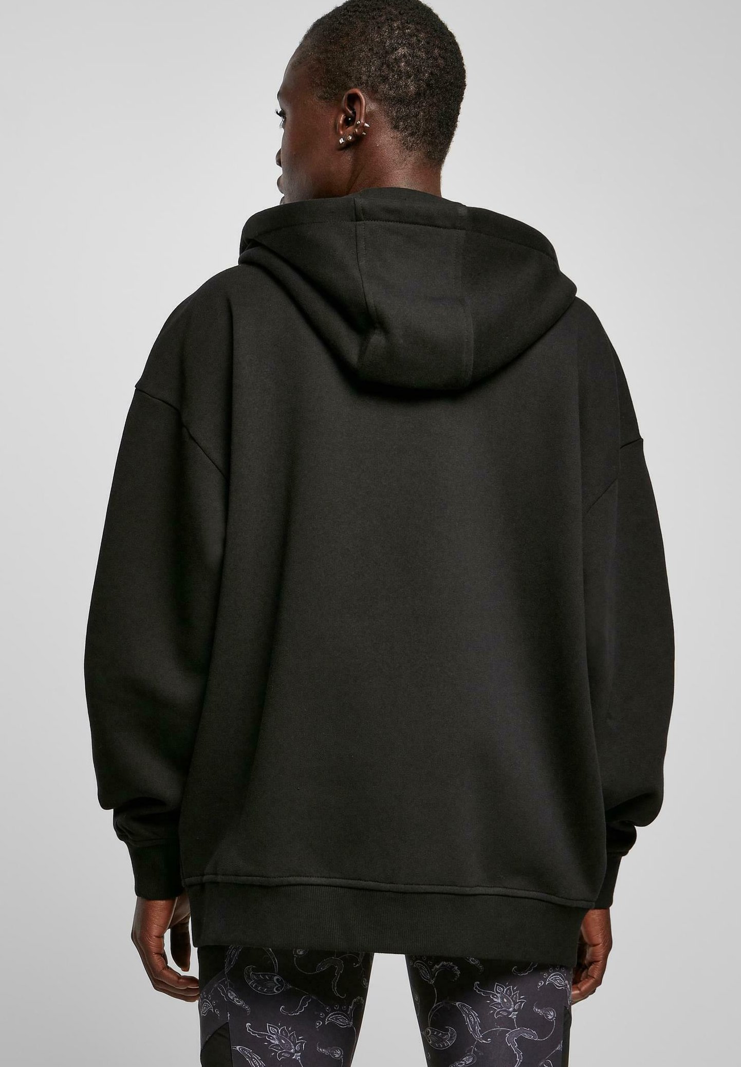 Urban Classics OVERSIZED - Sweatshirt met rits - zwart