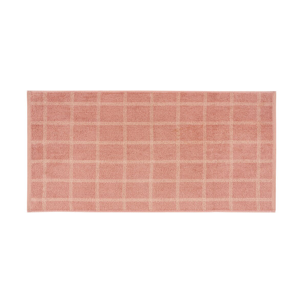 Badstof serie Vierkante handdoek, roze, 2 x 2-delige set