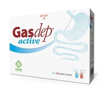 ERBOZETA Erbozeta Gasdep Active 6+12 sachets Voedingssupplement voor de darmflora