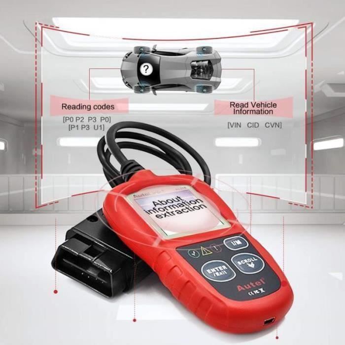 Autel AL319 OBD2 Car Diagnostic Scanner, Multi-Brand, in French