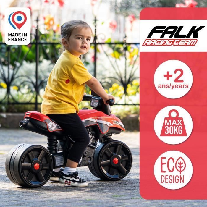 Bicicletta senza pedali FALK Moto Racing Team - Ruote larghe e manubrio sterzante - Prodotta in Francia - 40% plastica riciclata - Età 2+