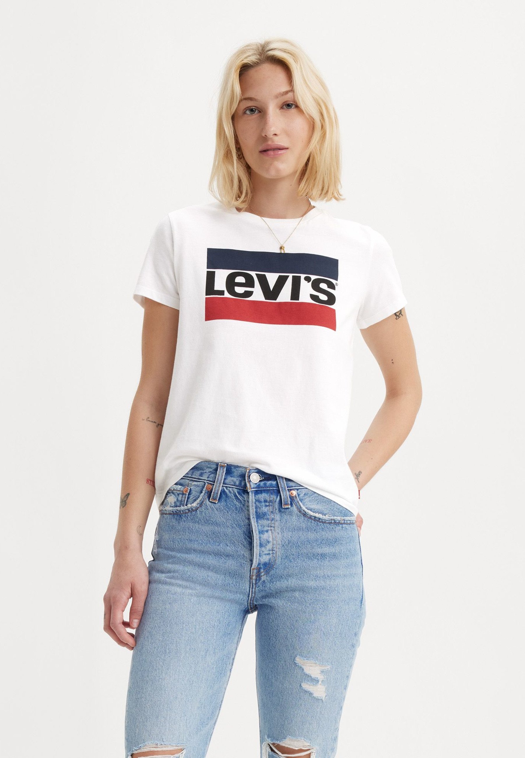 Levi's® THE PERFECT TEE - T-shirt met print - wit