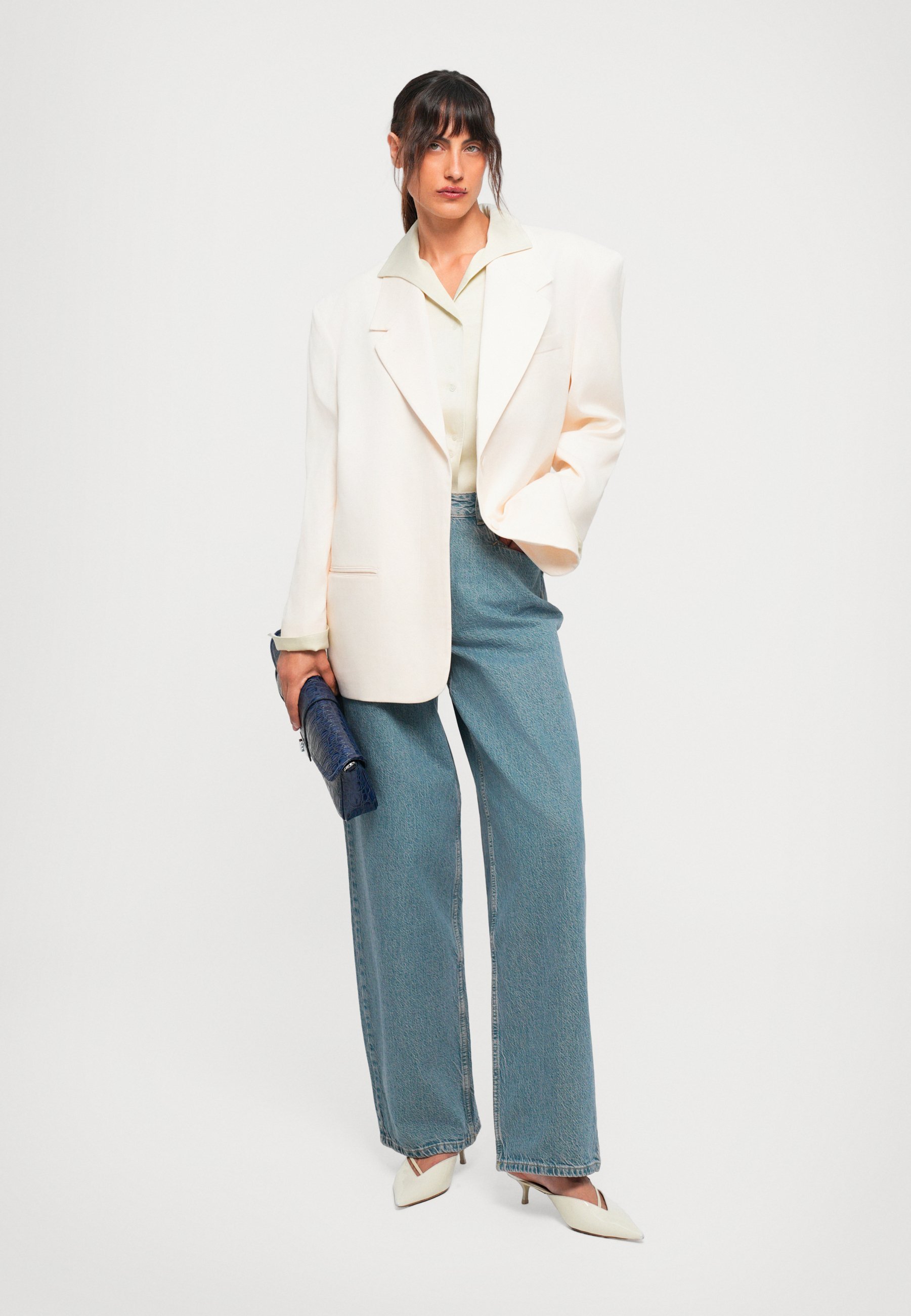 MANTENHA O FORMATO OVERSIZED - Blazer - bege tofu