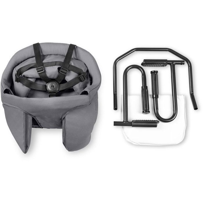 Siège de table mobile - HAUCK - Fix N Sit - De 6 mois à 15 kg - 37 x 42 x 32 cm - Gris foncé