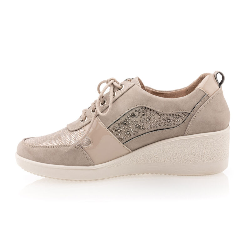 Zapatos cómodos para mujer, color gris.
