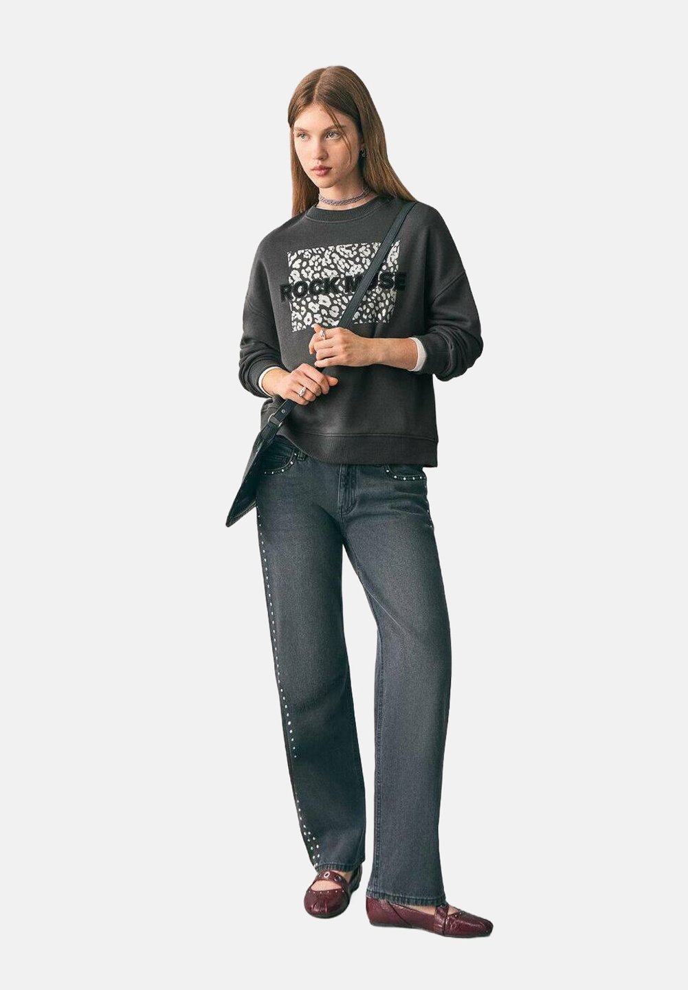 Sweat-shirt Mango Kids TEEN - anthracite