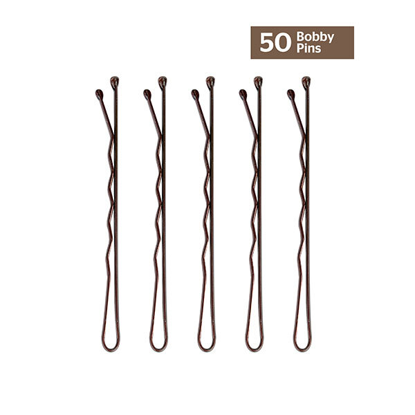 Forcine per capelli marroni Brushworks - 50 pezzi