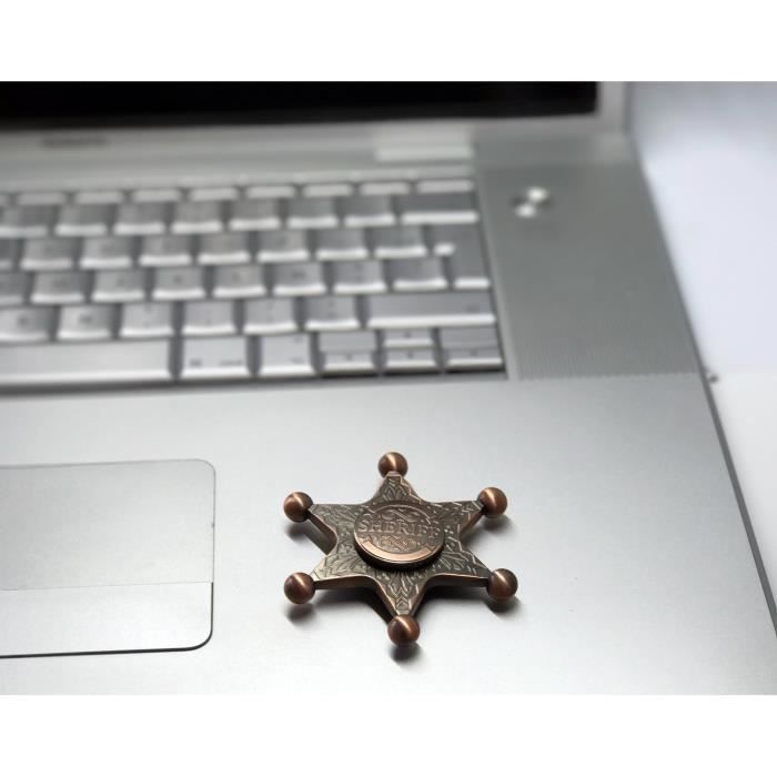 Hand Spinner Métal étoile Sheriff Or Rose