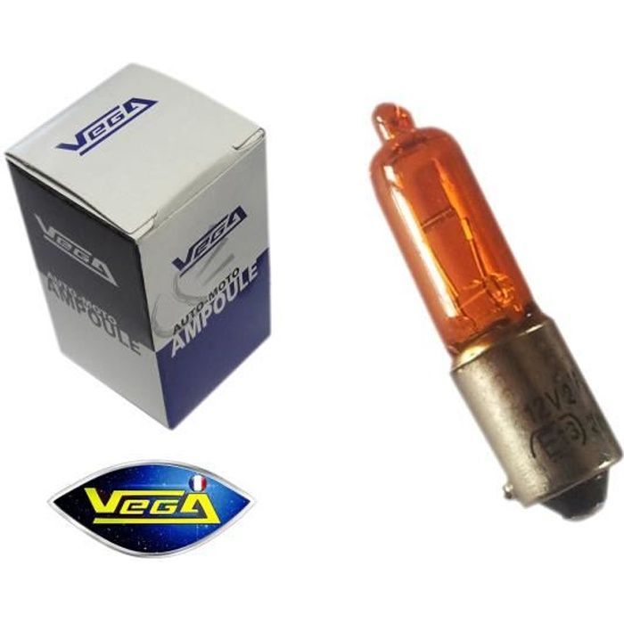 Lampadina alogena arancione Vega® H21W BAY9S da 12V