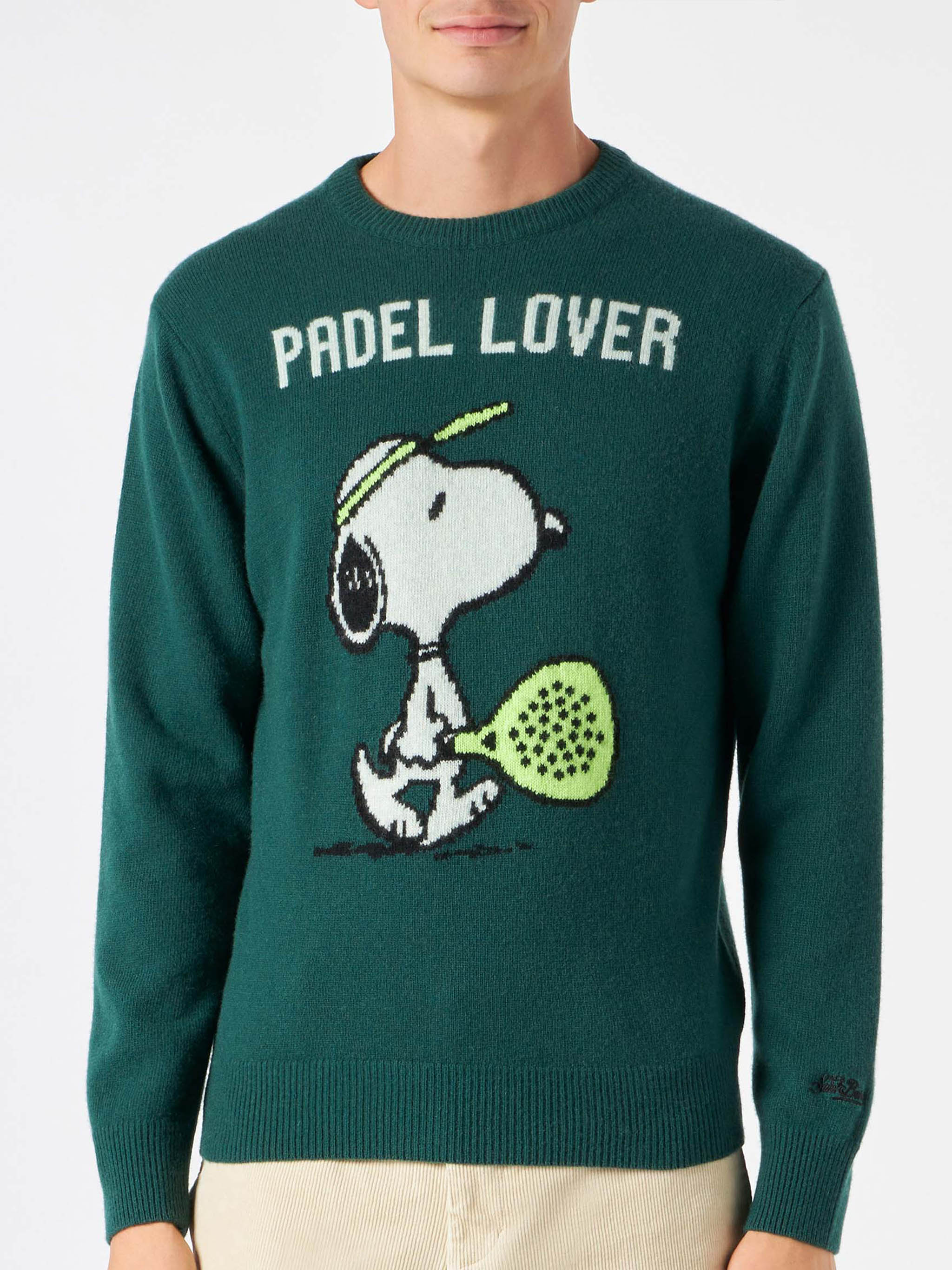 Maglione verde da uomo con stampa Snoopy | SNOOPY - EDIZIONE SPECIALE