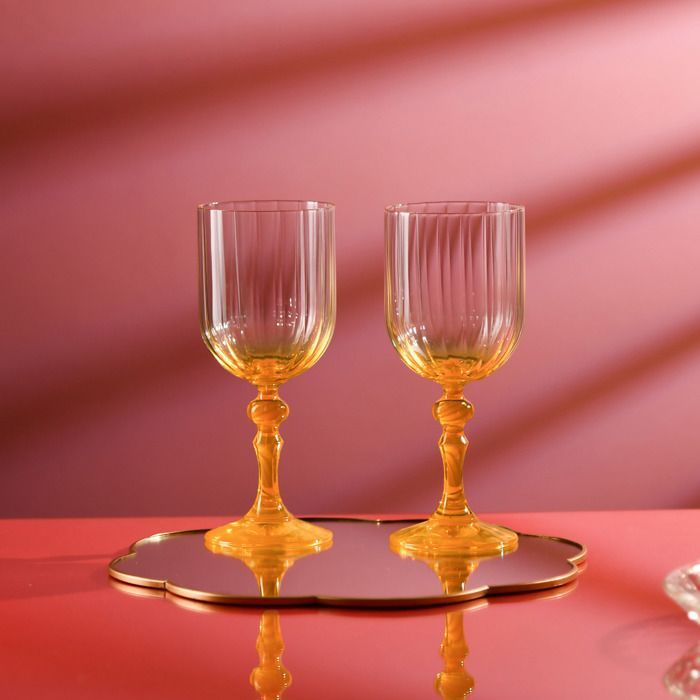 KROSNO Bubble Jaunes verres à vin, Lot de 2, 300 ml