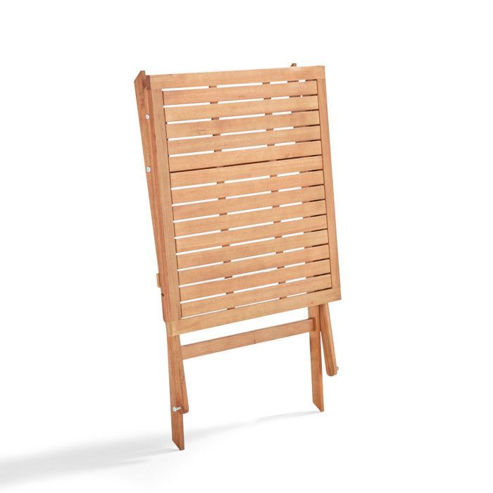 Ensemble table carrée pliante et 2 chaises pliantes noir - Oviala