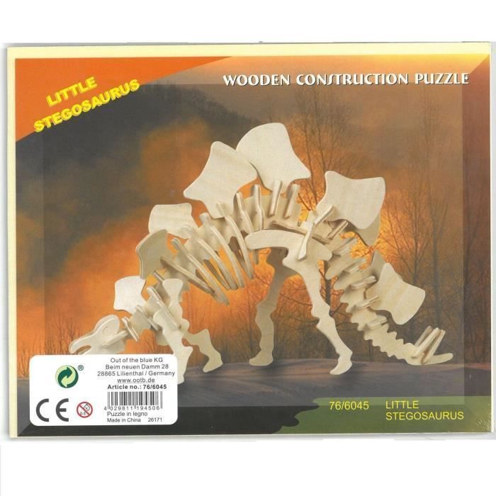 Houten Stegosaurus Bouwset - Klaar voor gebruik - Leeftijd 3+ - Houten constructie