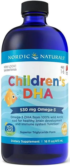 Nordic Naturals Children's DHA 530mg Strawberry, Płyn z kwasmi Omega-3 dla dzieci, Smak truskawkowy