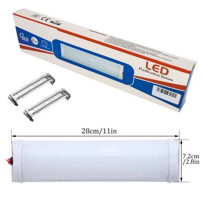 2x 72LED Lampe blanc en forme bande barre de voiture toit avec on/off - Feux blanc pour Camping-car RV caravane bateau maison 12V