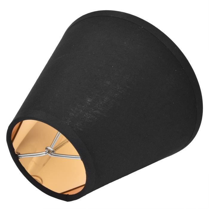 Juego de 6 pantallas de tela GOTOTOP, pantallas de tela con clip para lámparas de mesa, candelabros, lámparas de pie y apliques de pared E14.