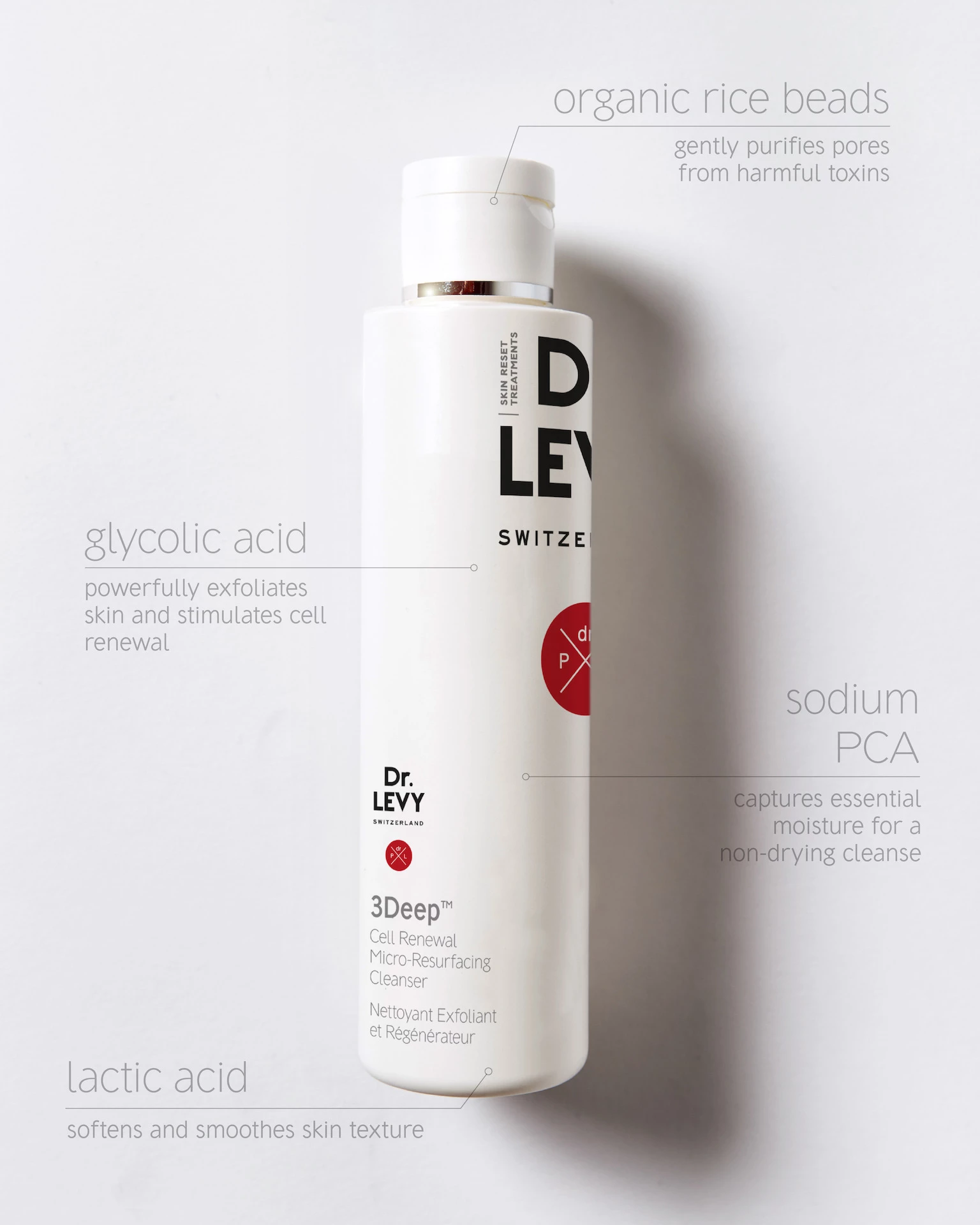 3Deep Cell Renewal Micro-Resurfacing tisztító 150 ml - Dr. LEVY Svájc