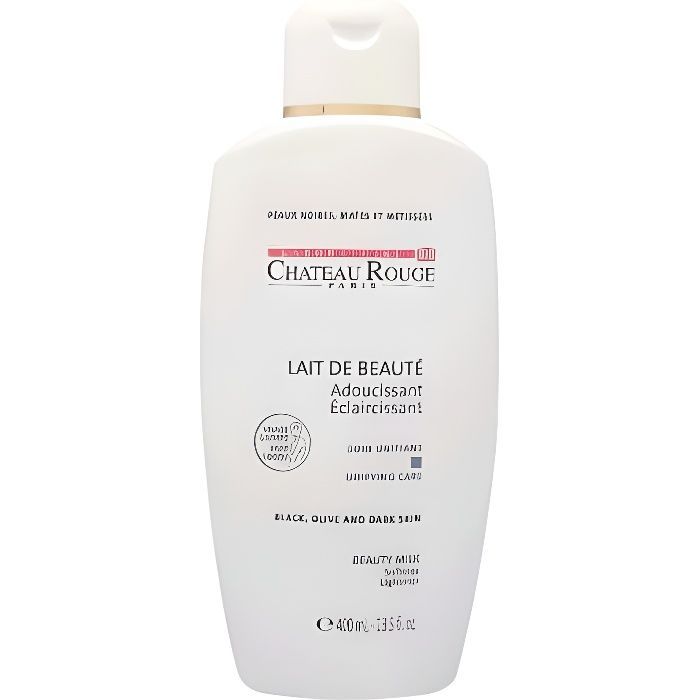 Leche de Belleza - CHÂTEAU ROUGE - Aclarante Facial y Corporal - 400 ml - Para Piel Negra y Mestiza - Unisex