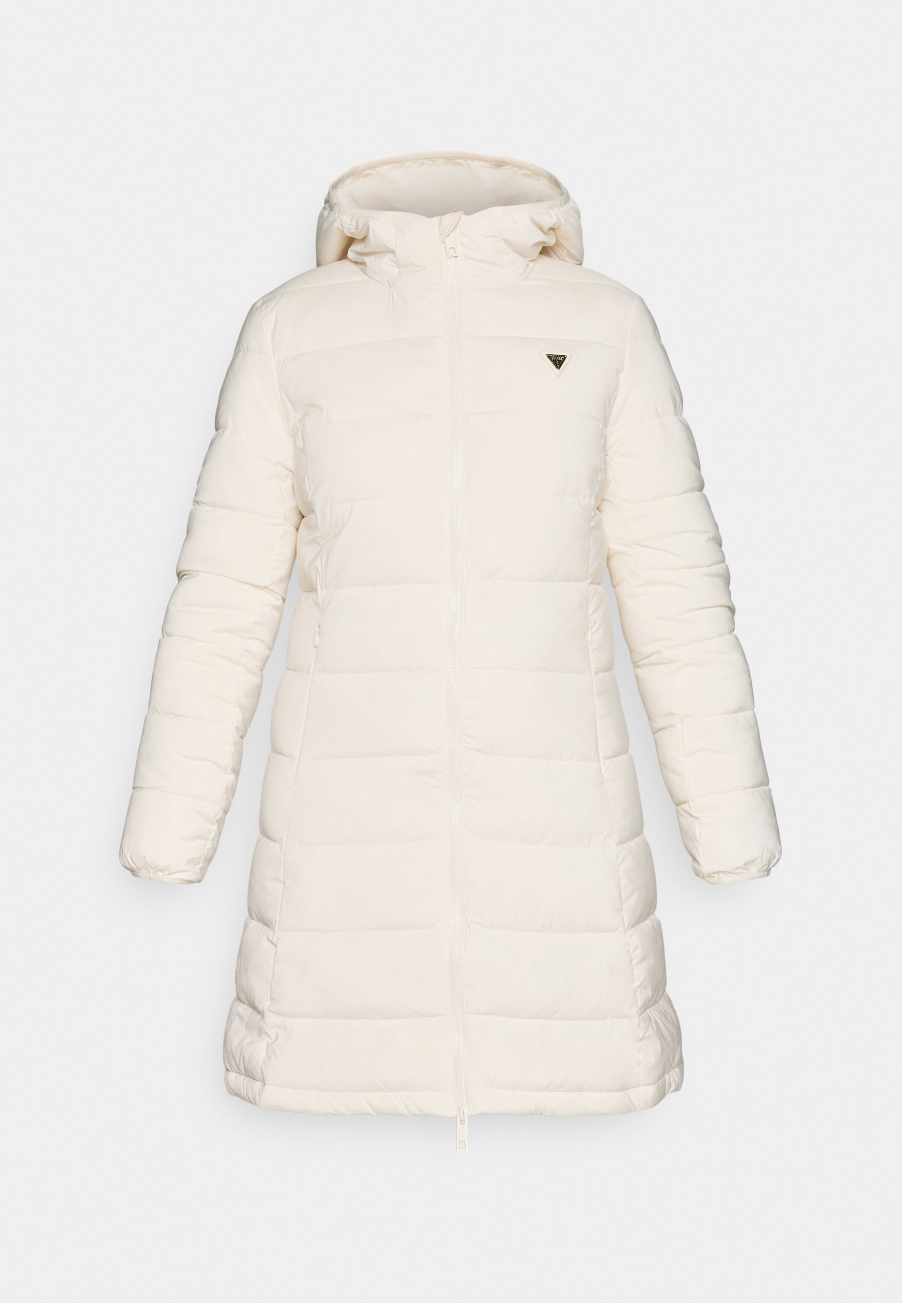 Giacca imbottita lunga Guess NEW ALETA - Cappotto invernale - bianco tortora
