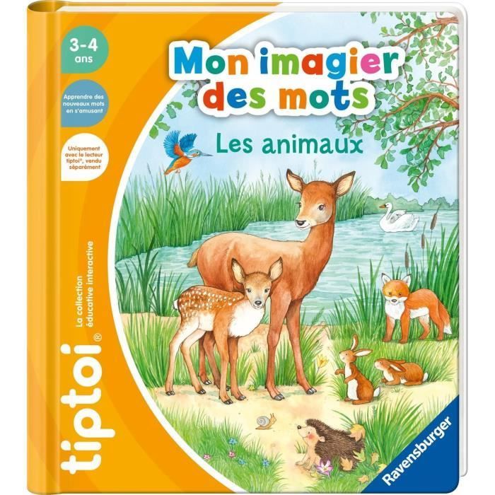 tiptoi® Mi libro ilustrado de palabras: Animales, libro interactivo, juego educativo electrónico, sin pantallas - A partir de 3 años - 13099010, Ravensburger