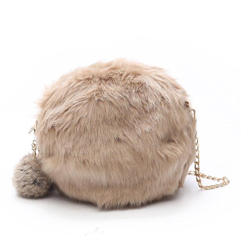 Sac à main tendance automne-hiver pour femme, en peluche, avec bandoulière.