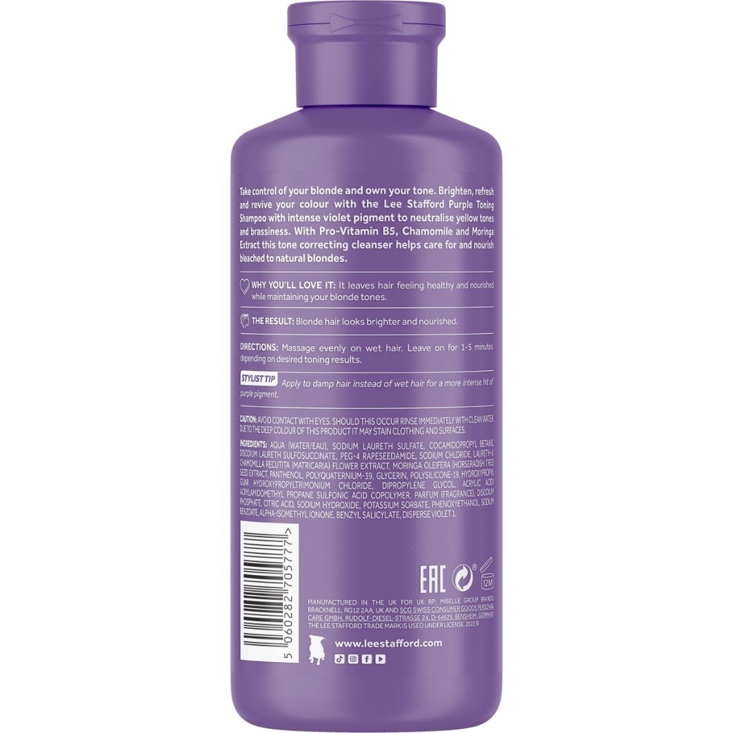 Lee Stafford matu šampūns balinātiem, violetiem matiem – 250 ml