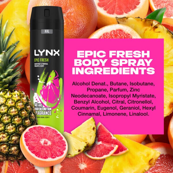 Deodorante spray per il corpo Lynx Epic Fresh 250ml