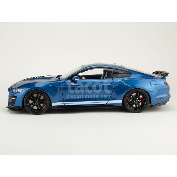 IXO 1/18 schaal gegoten modelauto - Ford Mustang Shelby GT500 2022 - Metallic blauw - Geassembleerd model
