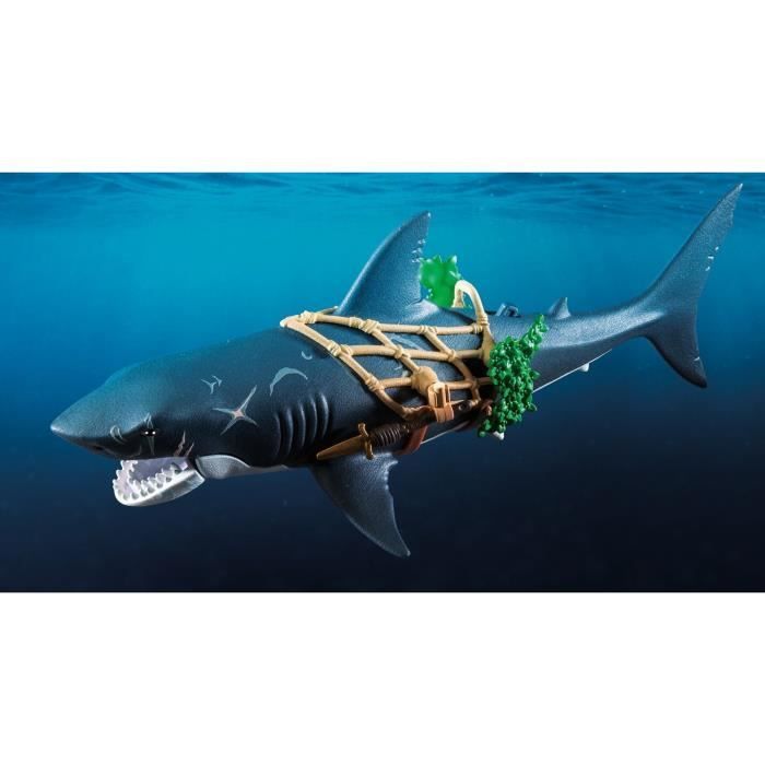 PLAYMOBIL 71793 Pirate and Shark with Articulated Jaw, Pirates, 21 Pieces, Ages 4+