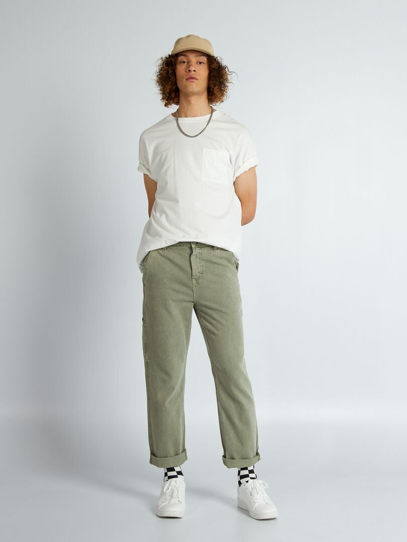 Losse jeans - kaki
