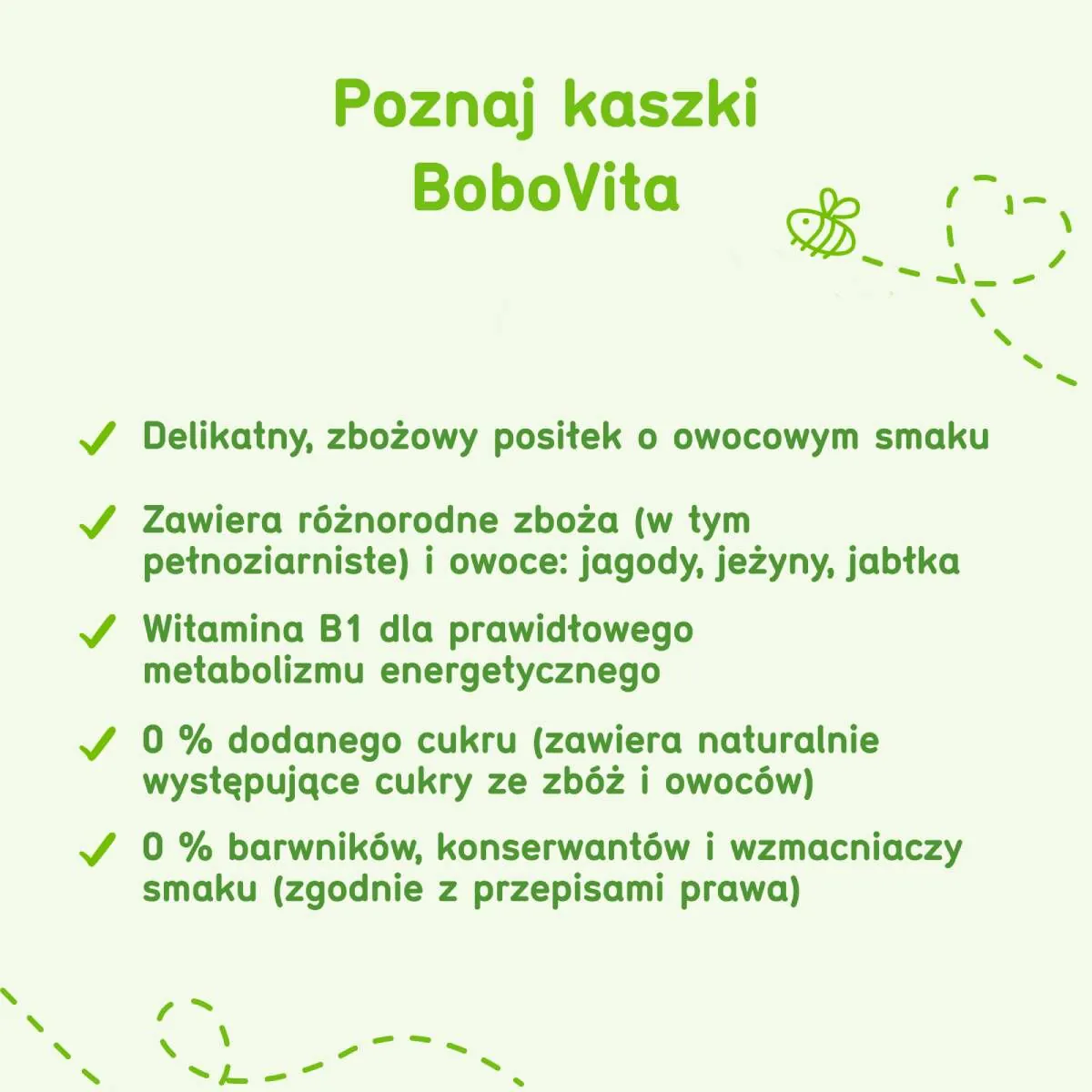 Bobovita Kaszka Porcja Zbóż Bezmleczna 7 Zbóż, Jagoda, Jeżyna, Jabłko