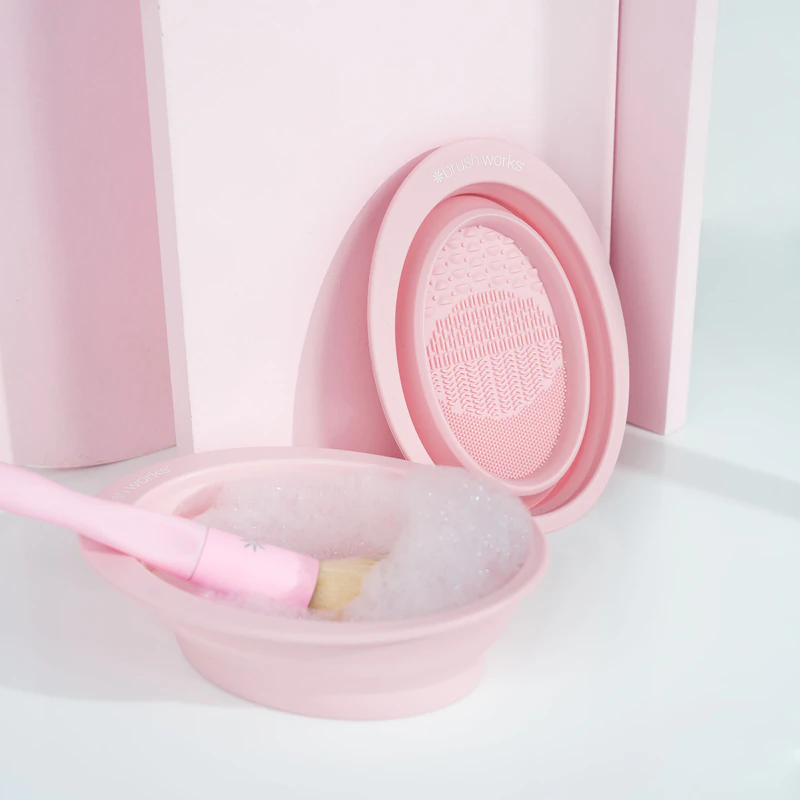 Brushworks Silikon-Reinigungsschale für Make-up-Pinsel