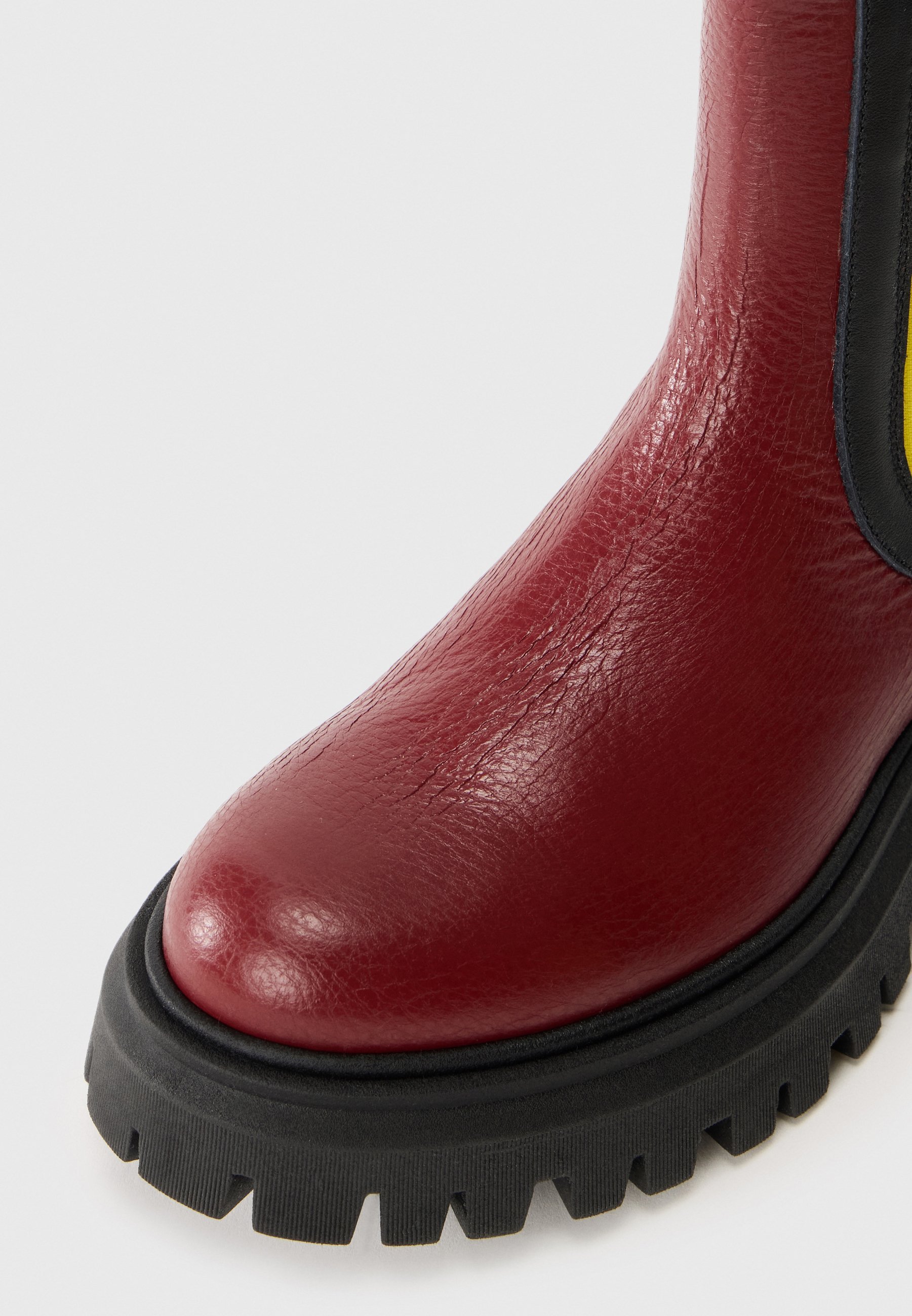 Marni UNISEX - Stiefeletten - Dunkelrot/Schwarz/Gelb