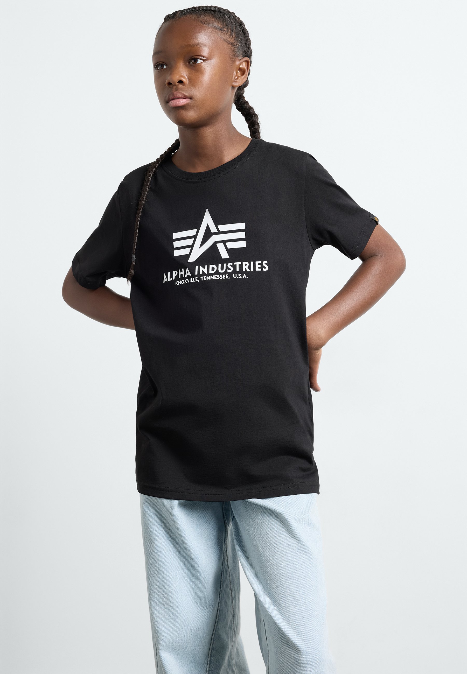 Alpha Industries BASIC KIDS TEENS UNISEX - T-shirt met print - zwart